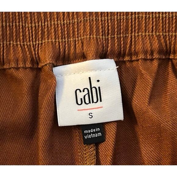 Cabi #6478 Cruise Crop Wide Leg Linen Blend Pants in Sienna Brown, Size S - Picture 3 of 5